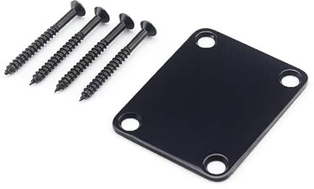 Guitar Anatomy - Neck Plate for Stratocaster and Telecaster Guitars - Black