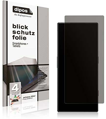 dipos Blickschutzfolie für NUBIA Red Magic 8 Pro | Displayschutz matt mit 4-Wege Sichtschutz-Effekt, Privacy Filter, passt perfekt, kratzfest, blasenfrei, selbstklebend