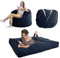 MAXYOYO Sitzsack-Stuhl – umwandelbarer Stuhl, lässt Sich vom Sitzsack zum Bett zusammenklappen – großes Sofa mit weichem Mikrofaserbezug, Perfekter Lounge- oder Gaming-Stuhl, dunkelblau – voll