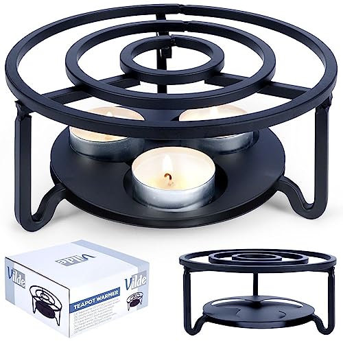 Portalumino scaldavivande in metallo nero