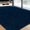 Rururug Wohnzimmer Teppich 300x200 cm Mikrofaser Kurzflor, Weich Flauschig, Moderner Groß Teppich, Waschbar, Marineblau