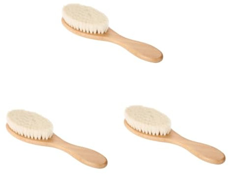 POPETPOP 3stücke Dense Wool Beard Brush Mit Gebogenem Holzgriff Vielseitige Duschebürste Für Bartpflege Für Und
