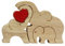Suerhatcon Elefanten Familienpuzzle Holzkunstpuzzle Familie Holz Puzzle Skulptur, Geschenk Für Familie, Home Tischdekoration Ornament (B)