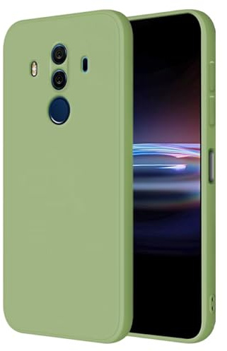 HONLEN Hülle für Huawei Mate10 Pro Schutzhülle Case, (6 Inches) Liquid TPU Silicone Handyhülle mit Fallschutz Silikon Cover Matcha-Grün
