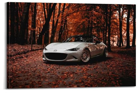 HAYZE Super Auto-Poster für Mazda MX-5 Sportwagen, Rennwagen, dekorative Leinwand, Wand- und Kunstposter, Malerei, 60 x 90 cm