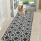 SHACOS Teppich Läufer rutschfest 50x150 cm, Teppichläufer Flur Schwarz, Flurläufer Modern, Küchenteppich Waschbar rutschfest, Teppich Läufer für Flur, Küche, Eingang, Wohnzimmer