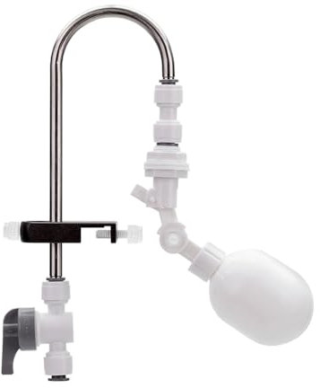 MiOYOOW Automatischer Wasserfüllregler, Aquarium Wasserstandsregler Automatisches Nachfüllsystem mit Einstellbarem Schwimmerkugelhahn für Aquarien