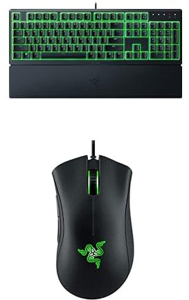 Razer Ornata V3 X + Razer DeathAdder Essential Bundle - Teclado para Juegos de Bajo Perfil (Diseño ES) DeathAdder Essential - Ratón Gaming con sensor óptico, 6400 DPI | Negro
