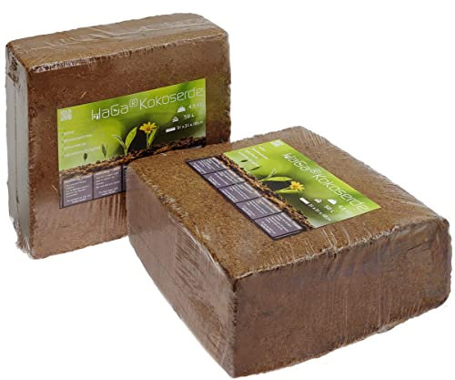 HaGa® Anzuchterde Cannabis - 2 x 58L Nachhaltige Cannabis Erde aus Kokosfasern, Wassersparend, Gemüseerde