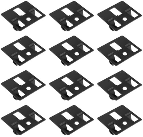 LT Easiyl Lot de 100 clips en métal composite pour terrasse - Plaque décorative - Fixation cachée - Convient pour les rainures dans les sols composites (8 mm)