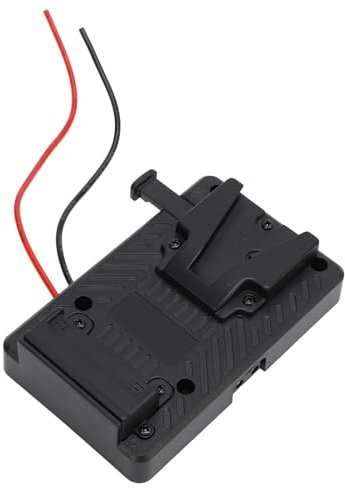 V Mount Battery Adapter Plate for NP F970 F960 F750 F770 F550 Batteries, V Lock Battery Back Pack Plate Adapter with 14.8V D Tap Output, V Shoe Battery External for DSLR Camcorder