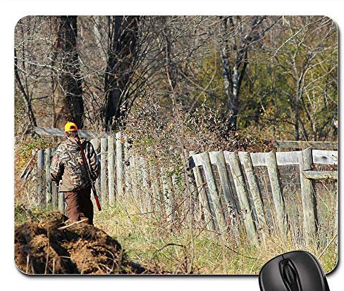Computer-Mauspad, Jagd Hirsch Jagd Gewehr Camouflage Jagd G-Un rutschfest Mousepad Vernähte Kanten Gaming Mauspad Für Maus Laptop Computer 25X30Cm