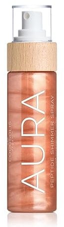 COCOSOLIS AURA Peptide Shimmer Spray - Natürliches Glitzer Schimmer-Spray mit Peptiden für Gesicht, Körper und Haare