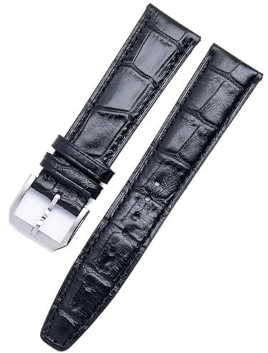 FFHDJL 20/21/22mm Weiches Rindsleder Armband Flaches Ende Gürtel Passend Für IWC Strap Fliegeruhren Portofino Portugieser Gürtel(22mm)