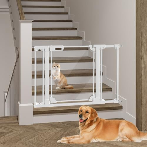 Xifamniy Clear Pet stair gate,122cm Stair gates for baby Child stair gate, stair gates for dog für Stufen und Gänge