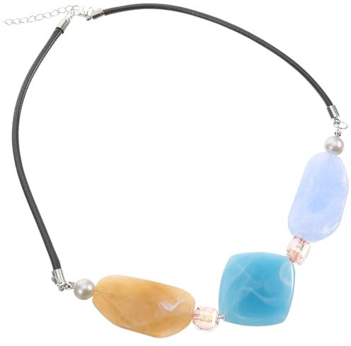 ANDRESLAD Collana in Resina Lunga Da Donna Bigiotteria Elegante Collana Da Donna in Resina Gioielli Per Maglioni e Cappotti