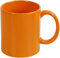 LAVV HOUSEWARES LTD Cylindrical Ceramic Tea Coffee Cup Smooth Glossy Finish 310ml (10.9oz) (Orange)