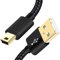 SIOCEN Mini USB Cable Braided 2 Meters Type A to Mini B Charger Cord for GoPro Hero 3+,PS3 Controller Cable,MP3 Player,Garmin GPS,Dash Cam,Canon PowerShot Rebel ELPH Camera for Sony Playstation 3 (2M)