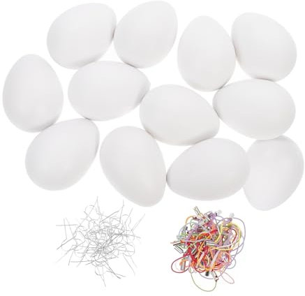 KONTONTY 50 Sätze Eiförmige Anhänger Osterei-anhänger Graffiti-ei-handyketten-anhänger Aus Kunststoffmaterial