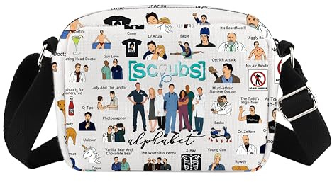 TV-Show-inspiriertes Geschenk, TV-Show, Merchandise-Produkt, TV-Serie, Alphabet, Umhängetasche für Fans, Scrbagub, Medium