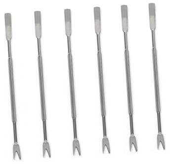 Cabilock Juego de Pinzas y Agujas para Marisco 12 Piezas de Nylon | Color Plata, Buen Agarre y Lavado Sencillo, para Cáscaras de Cangrejo y Nueces