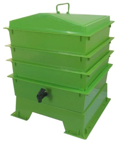 Outdoor Worm Composter Kit - 50L 5-Tray Expandable Worm Farm for Efficient Food Waste Recycling - Eco-Friendly Composting Solution for Gardens