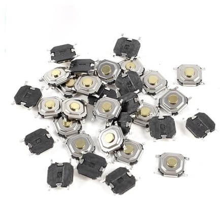 PIUHRKLEVD 30 Stücke 5x5x1,5mm SMD Momentary 4 Pin Takt Taktile Mikroschalter DC 12 V 0,2 A