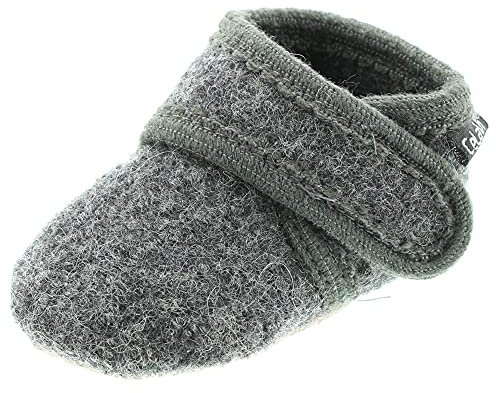 Celavi Baby Unisex Wollschuhe, Alter 3 Jahre, Größe: 25/26, Farbe: Grau, 3953