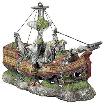 Nobby Aqua Ornaments SCHIFFSWRACK GALEONE, 42,0 x 16,5 x 27,5 cm, 1 Stück
