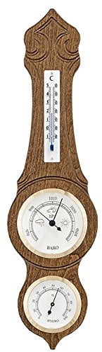 Möller-Therm Stazione Meteo, 420 X 110 Mm, Legno, Argento, Taglia Unica