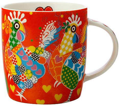 Tazza Maxwell & Williams Love Hearts Animal con design Chicken Dance, in confezione regalo, porcellana, rosso, 37 ml