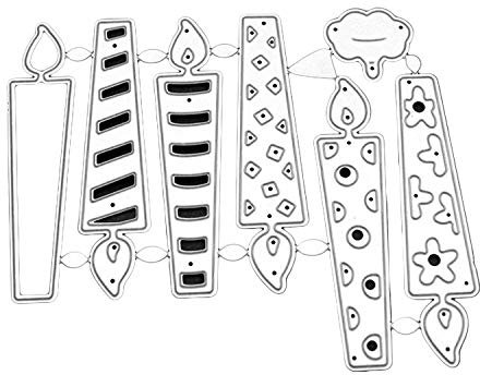 YANZHI Geburtstag Kerze DIY Stanzschablonen, Stanzformen Schablonen Scrapbooking Prägeschablonen, DIY Schneiden Schablonen Papier Karten Scrapbooking Fotoalbum Deko Cutting Dies