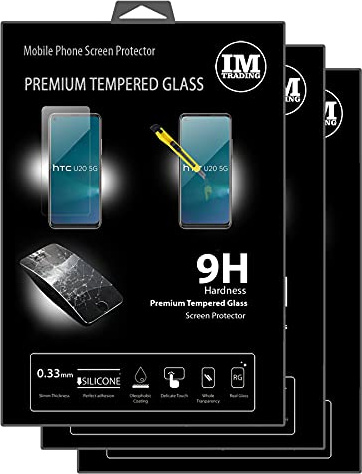 COFI 1453 3 Stück Schutzglas 9H kompatibel mit HTC Desire U20 5G Displayschutzfolie Schutzfolie Passgenau