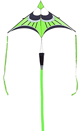 HQ HIGH QUALITY DESIGN Hoffmanns Kites, Flugdrachen Einleiner Drachen zum steigen lassen wenig Wind für Kinder Jugendliche und Erwachsene mit oder ohne Polyesterschnur ab 1.5 Bft