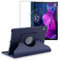 ebestStar - Funda para Lenovo Tab P11, P11 Plus, Carcasa Capa Giratoria, 360 Protectora, Cuero PU Soporte, Azul Oscuro + Cristal Templado