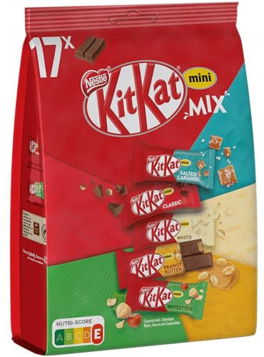 KitKat - Mini Mix - Chocolat Lait, Blanc, Noisettes, Caramel - 240.9g