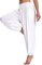 Terecey Pantaloni Harem Donna Eleganti - Yoga Con Tasche, Vita Alta, Sportivi in Cotone per Jogging, Danza, Pilates - Bianco S
