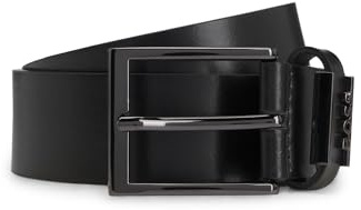 BOSS Herren Cole-Ant Sz35 Gürtel aus italienischem Leder mit gebürsteten Metalldetails