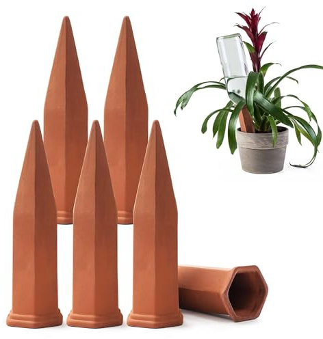 Modern Innovations Lot de 6 pics d'arrosage automatique en céramique en terre cuite pour plantes en pot, système d'eau automatique