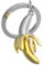 METALMORPHOSE - Porte-clés Banane - MTM140-01 Argenté, Doré
