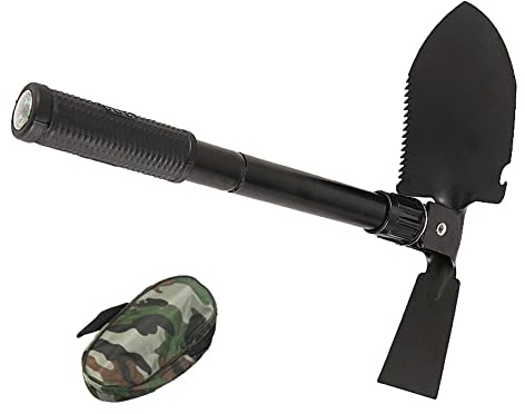 FASPLORE Folding Shovel with Carry Pouch Multitool Outdoor Folding Shovel