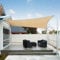 AXT SHADE Toldo Vela de Sombra Impermeable Rectangular 2x2,5m Protección Rayos UV para Exterior Terraza Patio Jardín-Arena