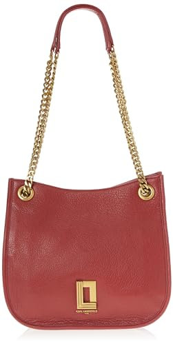 Karl Lagerfeld Paris Damen Lyon Bag Bucket Cross Body, Klassisches Rot