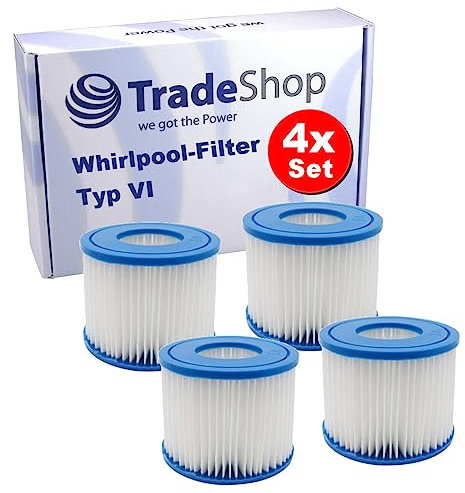 Trade-Shop 4X Whirlpool-Filter kompatibel mit Bestway LayZ-Spa Miami, Vegas, Palm Springs, Hawaii, Monaco, Paris