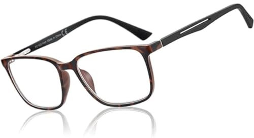 ZENOTTIC Blaulichtfilter Brille , Lesebrille Herren Eckige Rahmen-Leser Anti-Glanz Sport Computerbrille Türkis 1.5x