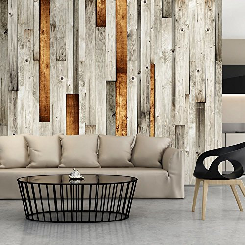 Ovegna Tapete – Motiv aus Holz [98 x 70]