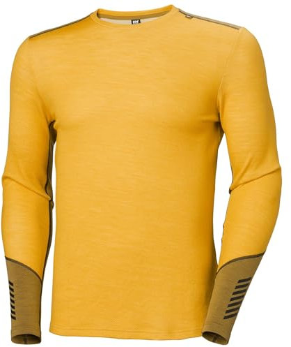 Helly Hansen Men's Lifa Merino Midweight Crew, Golden Glow, 2XL