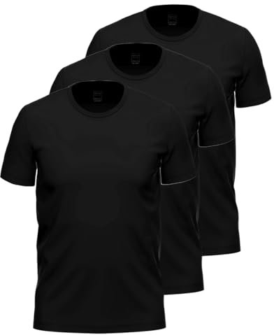 Ammann - Close to You - Unterhemd/Shirt Kurzarm - 3er Pack (7 Schwarz)