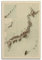 GELS Japanische Karte, 2D-Relief-Karte, Poster, dekoratives Gemälde, Leinwand-Kunstbild, 60 x 90 cm
