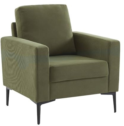 sweeek - Sessel mit Kord-Bezug und geraden Metallfüßen - Bjorn